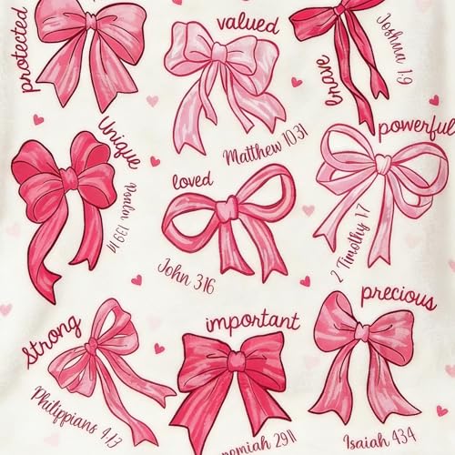 Couverture pour canapé et soirées d'hiver plaid nœud rose chaud