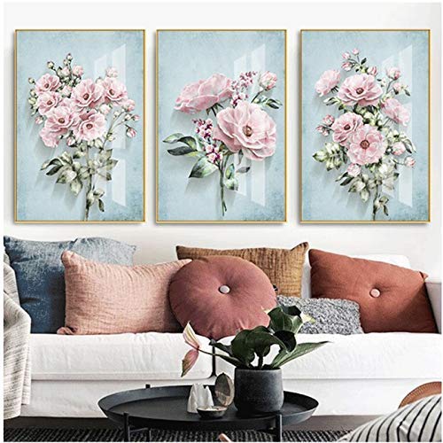 Tableau triptyque scandinave HEZHANG pour mur de canapé