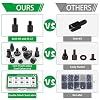 350PCS Computer Screws Assortment Kit, 6-32 Male to M3 Female Black Carbon Steel Motherboard Standoffs Screws and 350PCS Computer Screws Assortment, 6-32 Male to M3 Female Carbon Steel Nickel Plated