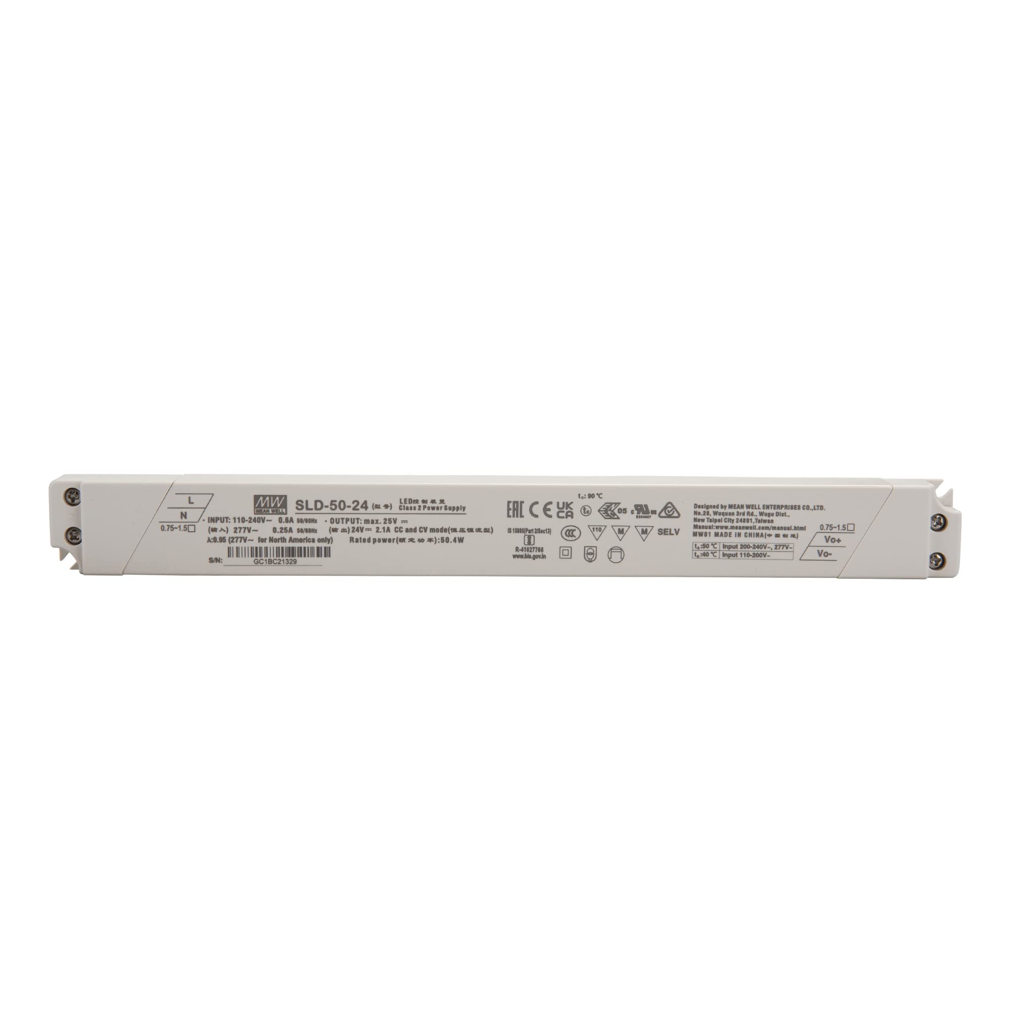Pilote LED Mean Well SLD-50-24 pour remplacer un transformateur bruyant