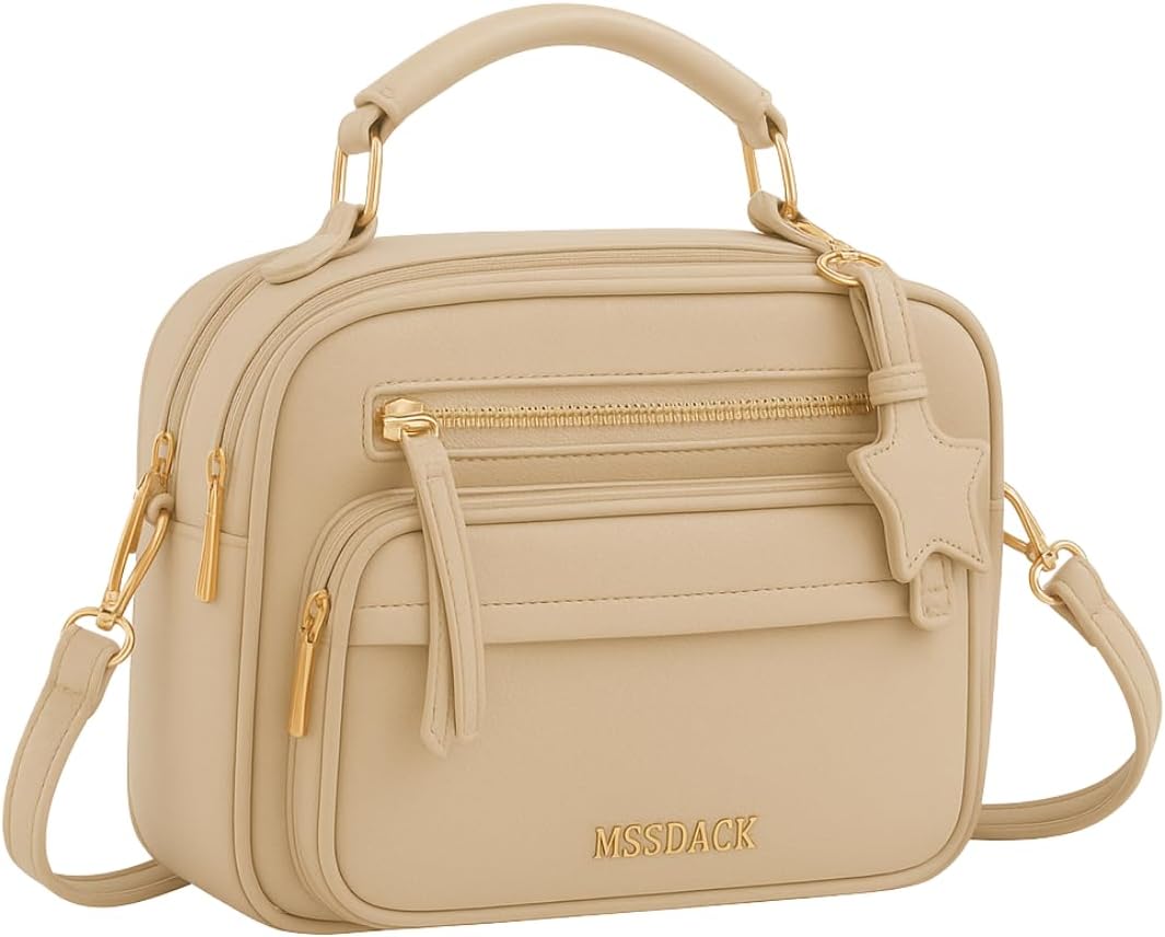 Bolsa Feminina Baú Transversal tamanho Médio em couro PU com Alça De Ombro removível Tiracolo