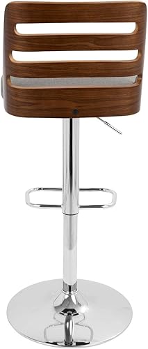 Miniatura 5 de lumisource Trevi Altura Ajustable Taburete, Cromo, gris