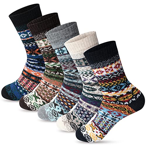 FYC Stocking Stuffers Christmas Gifts for Women Socks for Women Thick Wool Soft Warm Cozy Crew...