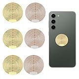 6 Stück Strahlenschutz Handy Aufkleber, EMF Schutz Abschirmung Strahlung, BlockerAnti-Strahlung Aufkleber, geeignet für Handys, Tablets, Notebooks und andere elektronische Geräte(Golden+Silber)