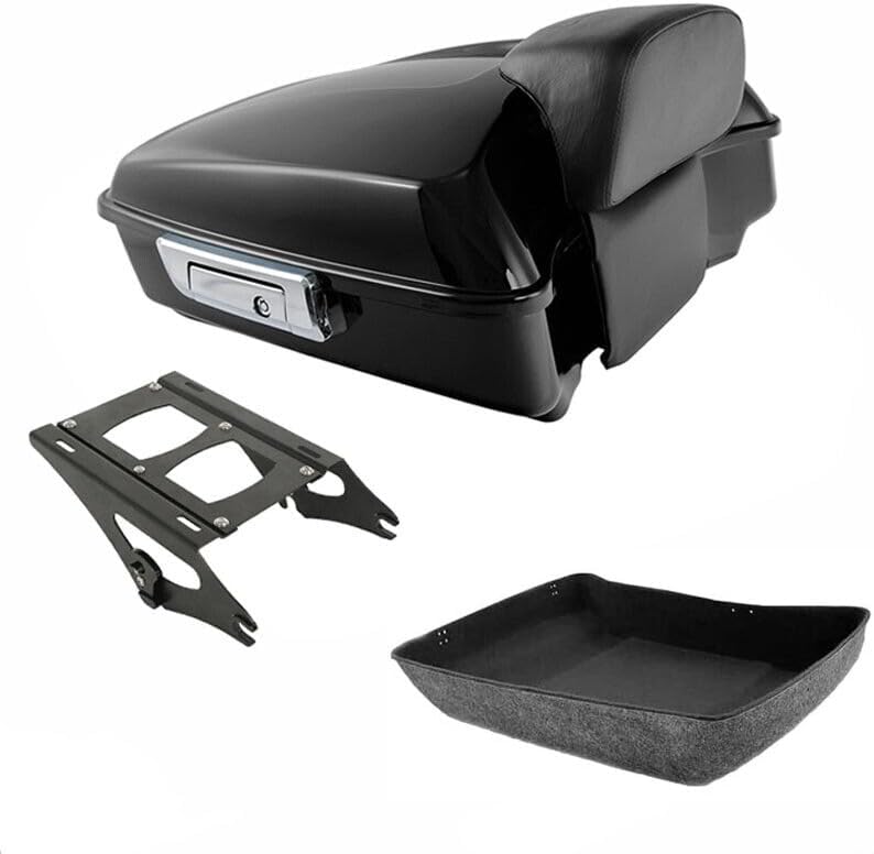 TCMT - Cojín de respaldo para maleta de motocicleta con montaje de dos plazas, compatible con Harley Touring 2014-2025 CVO Road King Road Glide