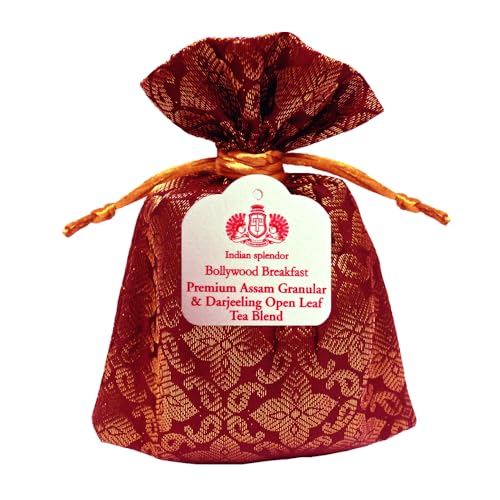 Image of INDIAN SPLENDOR Bollywood Breakfast | Exclusively Handpicked | Premium Blend of ASSAM Granular & DARJEELING Open Black Tea Leaves - 50g (25 Cups).