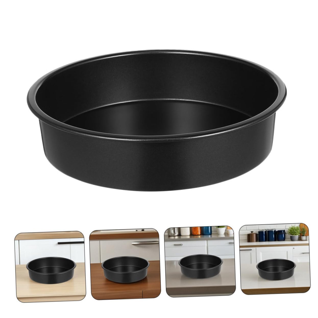 Moules à Gâteau Ronds en Acier au Carbone Ensemble de 3 Antiadhésifs Cuisson au Four Résistant aux Taches la Corrosion, Pâtisserie Maison