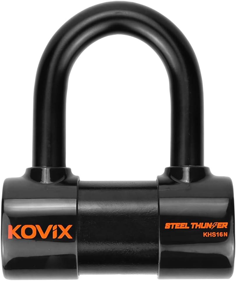 Steel Thunder Lock Series KHS16N – Hardened Steel U-Lock, 16 mm Shackle, Soft-Coated U-Bar, Security Level 10, Anti-Drill, Cut & Saw Resistant, Corrosion Resistant (Steel Chain Not Included)