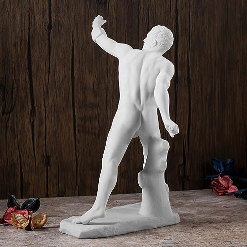 Estatua de gladiador Borghese de resina, 11 pulgadas miniatura 5