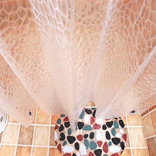 Sfoothome Small Size Heavy Duty 100% EVA 3D Effect Bath Curtain Small Size Waterproof Shower Curtain or Liner Stall,Clear 36 Inch Wide 72 Inch Long