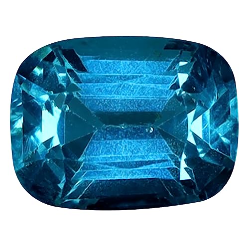Apatite bleue Paraïba naturelle pierre précieuse lâche 1.05 ct taille octogone 7x5mm