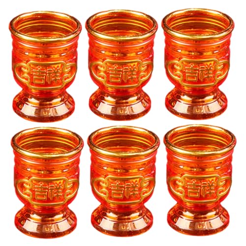 DEARMAMY 6piezas Copa Para Ofrenda Budista Copa De Ofrenda Exquisita Para Escritorio De Adoración Decorativa Para Salón
