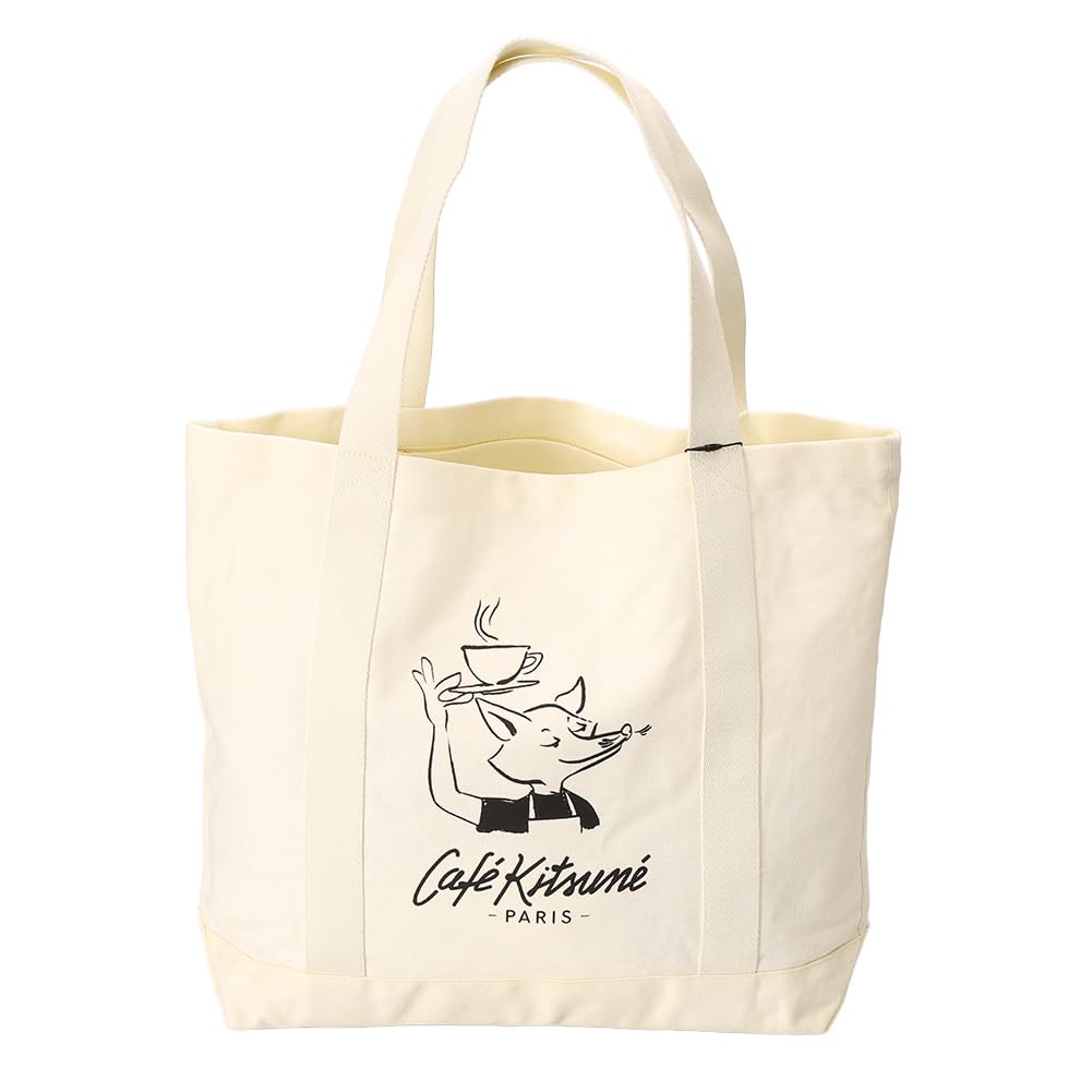 Amazon | [メゾンキツネ] トートバッグ カフェキツネ バリスタ