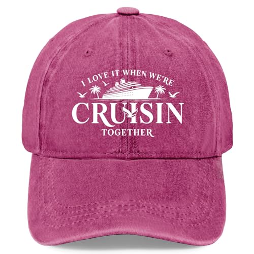 I Love It When We're Cruisin Together Hat for Women Fashion Washed Distressed