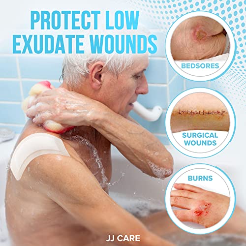 Jj Care Waterproof Adhesive Island Dressing [Pack Of 25], 4" X 10" Sterile Island Wound Dressing, Breathable Bordered Gauze Dressing, Individually Wrapped Latex Free Bandages, Non-Stick Central Pad #TOP4