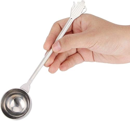 Miniatura 2 de Fdit Cuchara de café de acero inoxidable de 0.35 onzas con mango largo, cucharadas medidas, cucharas para máquina de café expreso, cucharas para té,