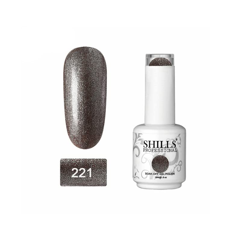Image of SHILLS PROFESSIONAL UV /LED Soak Off Gel Polish (Gel nail polish) Nail art nail polish Color Shade 221