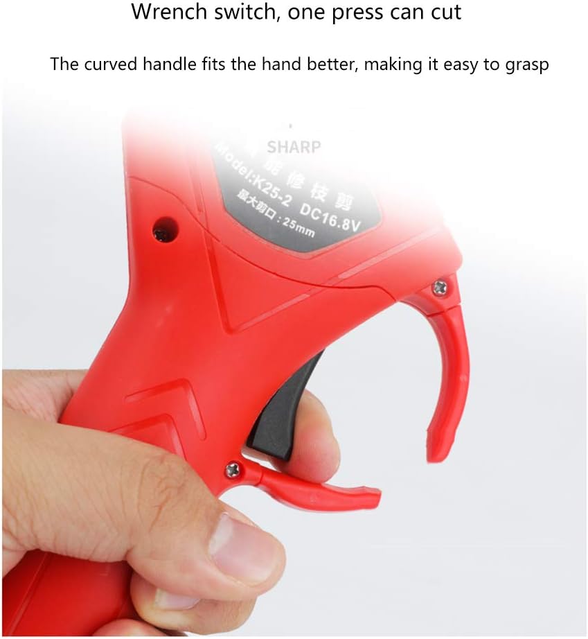 Electric Pruning Shears Cordless Trimmer with Hand Protection 6-8 Working Hours Suitable for Garden Branches (Blue)