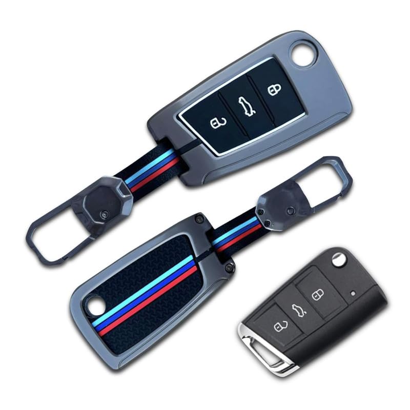 Image of NEODRIFT 'KeyShield' Car Key Cover for Volkswagen Jetta (Shape 1, 03 Buttons) (Durable, Stylish, and 360 Protection)