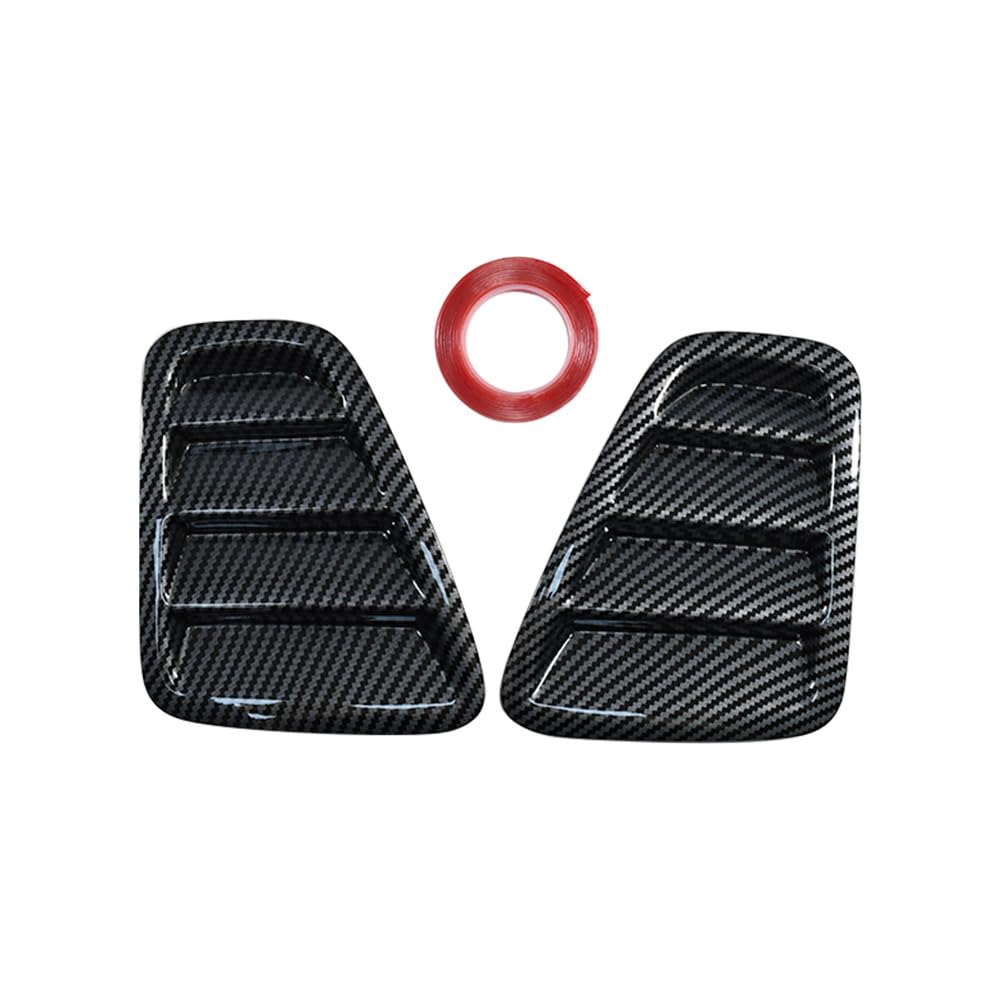 Cache d'enjoliveur de feu arrière de voiture compatible avec Fiat 500 Abarth 595 695 2016-2024, accessoire extérieur ABS (fibre de carbone)