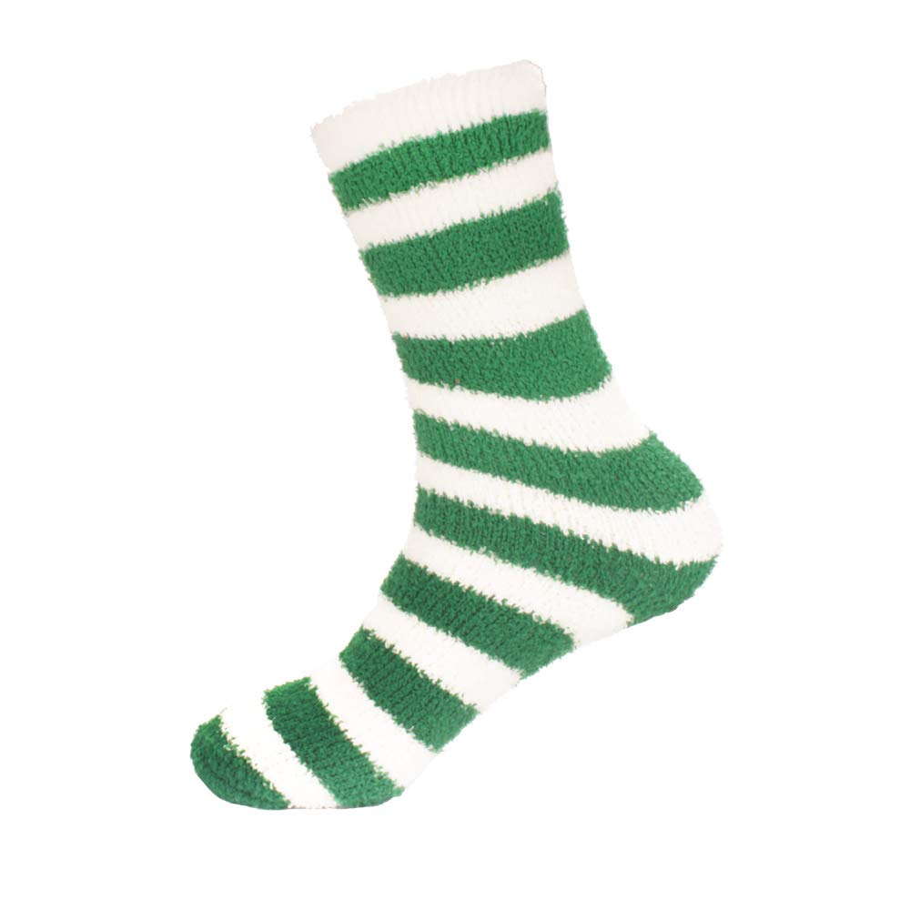 BambooMNSuper Soft Fuzzy Team Spirit Socks - Striped - 4 Pairs