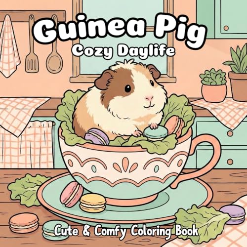 Guinea Pig Cozy Daylife: Coloring Book with Fifty Unique Pages Of Peaceful Daylife Adventures For All Ages. Relax And Unwind With Easy-To-Color ... In Fun Settings. Perfect For Stress Relief. image 2