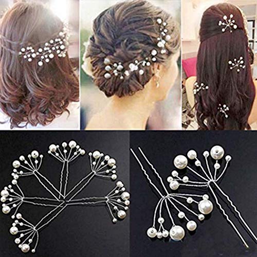 Yean Wedding Bridal Hair Pins with Bread for Women and Girls (Set of 5)
