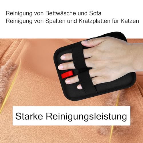 2 Stück Fellmagnet Handschuh für Haustiere, Doppelseitige Antistatische Reinigungshandschuhe, Wiederverwendbar für Katzen und Hunde, Reinigung,Fellpflege Für Glattes und Gesundes Fell (13*17)