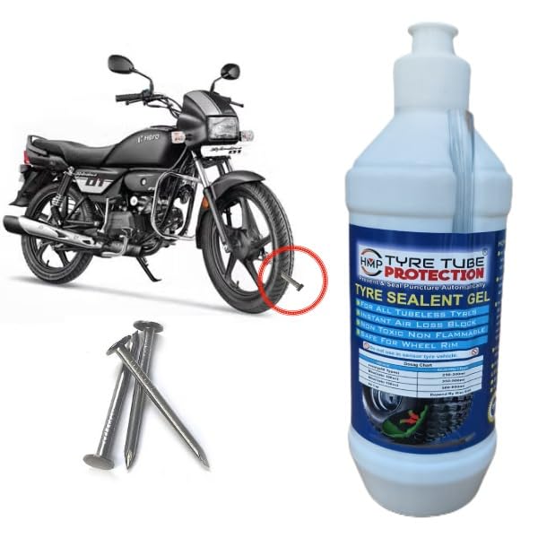Hmp Tyre Sealant anti puncture liquid for tubeless tyres 500 ML (Prem-Quality)