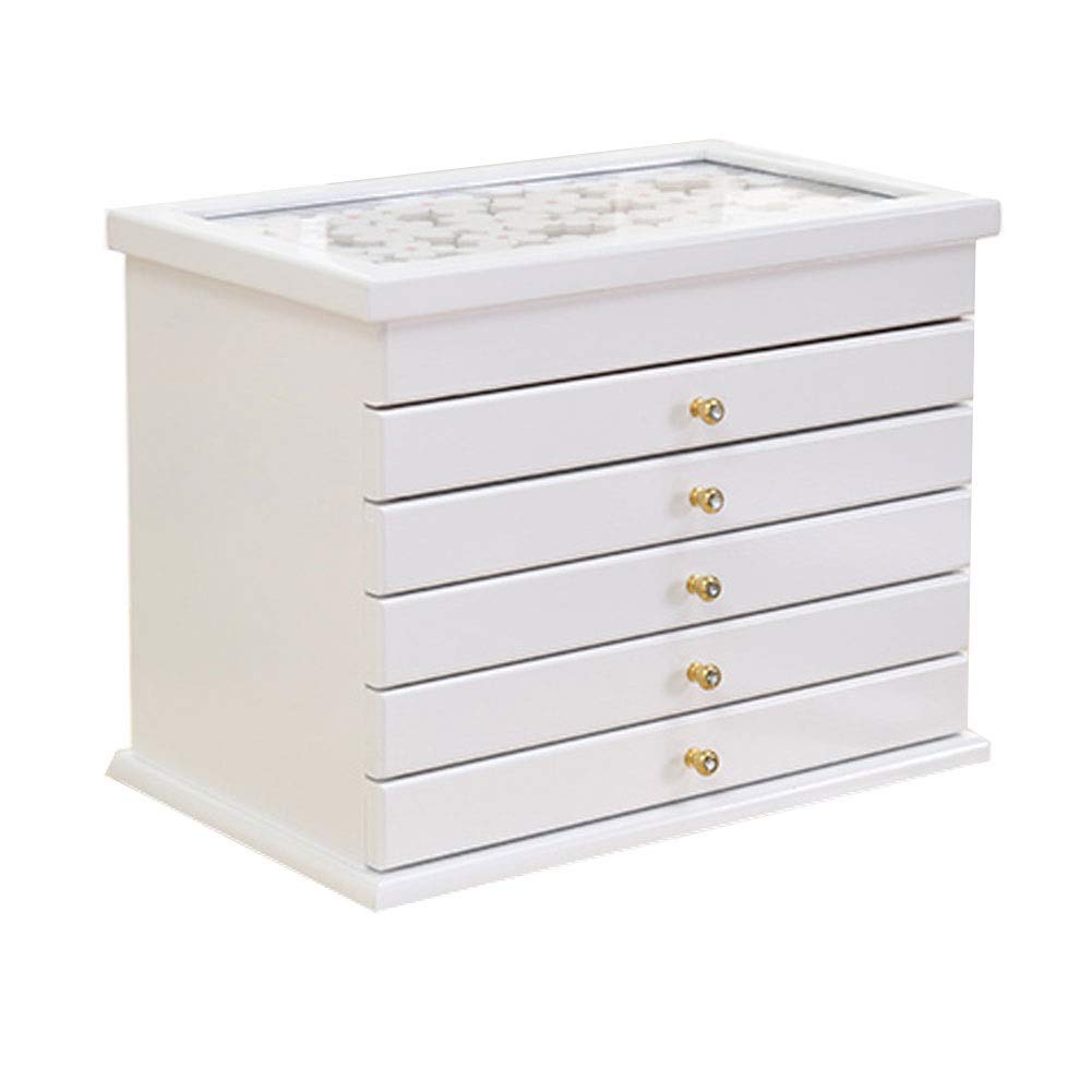 Jewelry Box Wooden Storage Box for Ring Jewelry Multi-Layer High Capacity Classic Velvet Versatile Jewelry Ring Gift Box