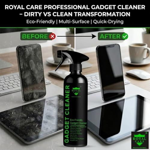 Image of Screen Cleaning Kit 300 ml for Laptop, Mobile, TV & Camera Lens | Anti-Static Non-Alcohol Spray + Microfiber Cloth + Multi-Purpose Brush | Safe for LED, LCD, OLED Screens & PCs