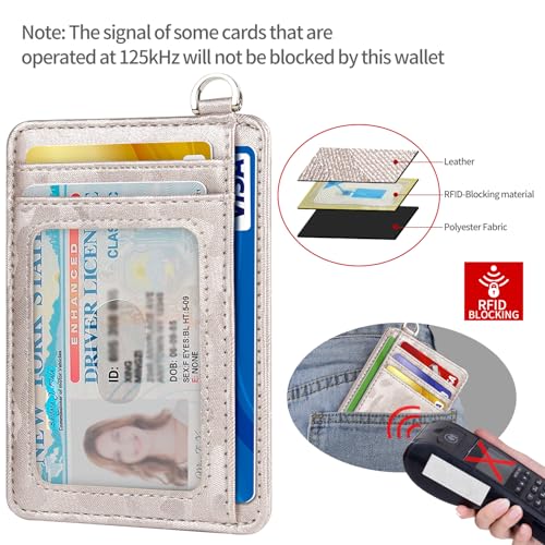 Image of Slim Minimalist Front Pocket Wallet, RFID Blocking Credit Card Holder Wallet with Detachable D-Shackle for Men Women