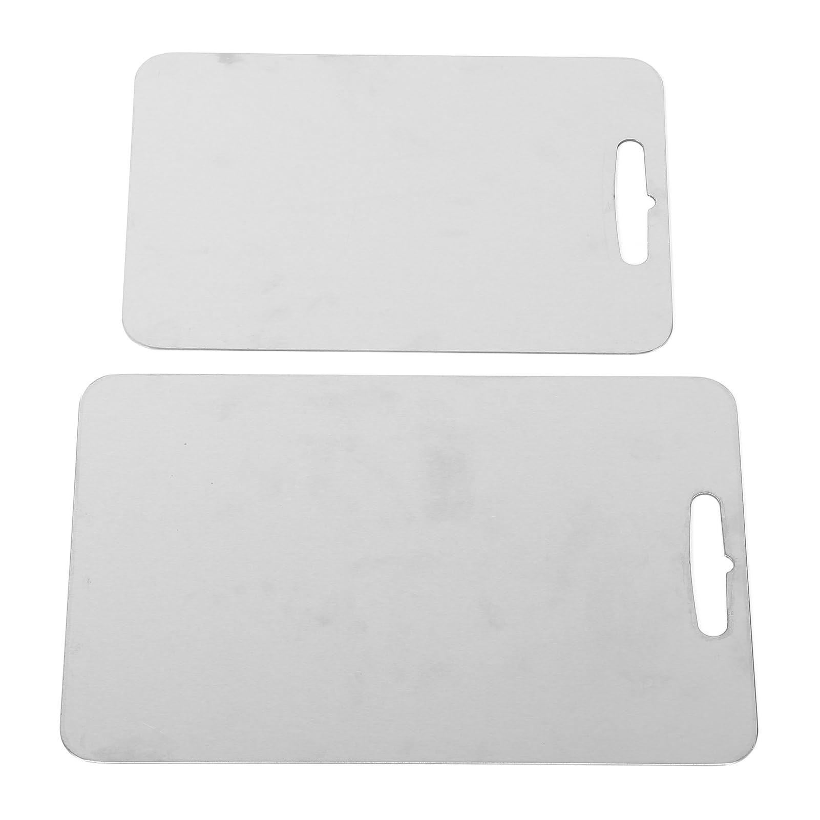 Set di 2 taglieri in acciaio inox, multifunzionali, per cucina e ristorante, facile da pulire, ideale per la preparazione di cibi e pasti