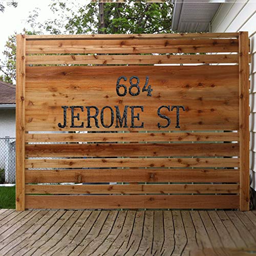 image for YOUCC-XX House Letter, 5 Inch High Cast Iron Home Address Letter, Perf