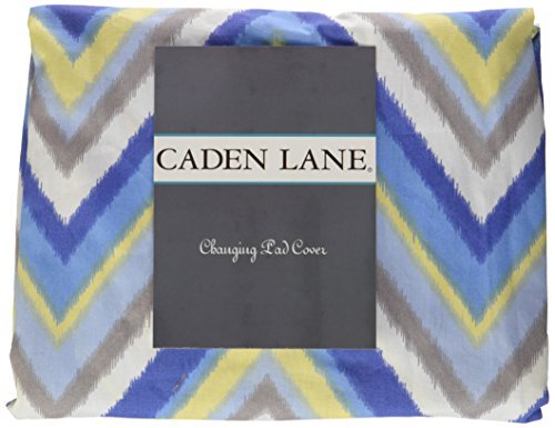 Caden Lane Ikat Collection Changing Pad Cover, Chevron Blue