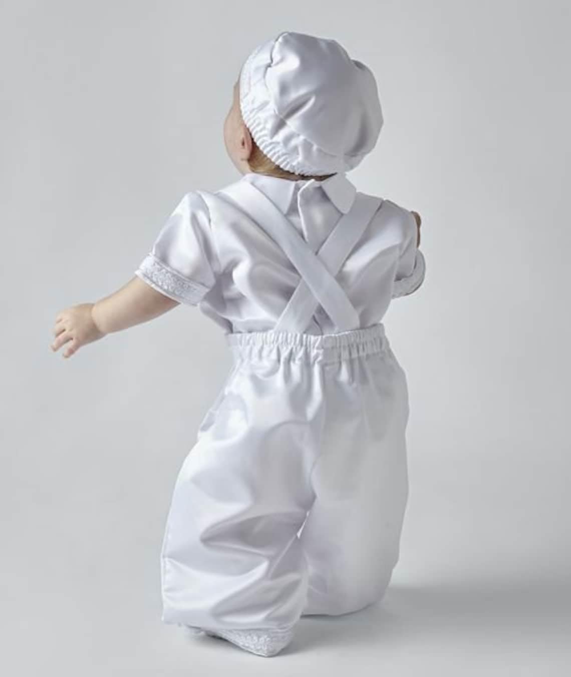 Baby Boys Three-Piece Christening Outfit - Elegant Baptism Outfit Set for Infants 0-24 Months