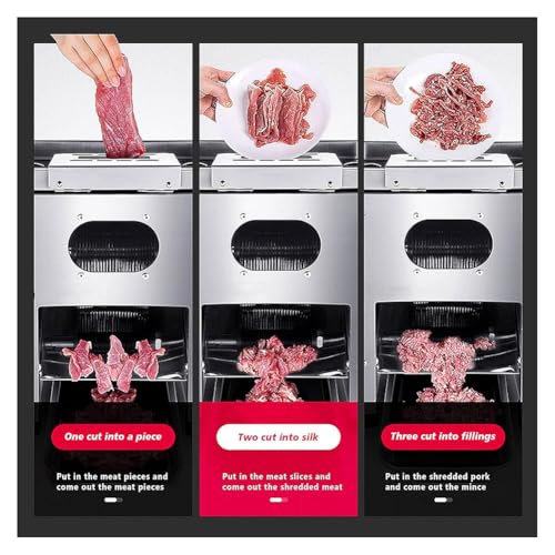 Cortadora eléctrica comercial 850W para carne y verduras miniatura 5