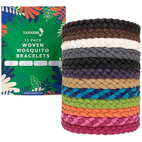 TANNESS 12 Pack Mosquito Repellent Bracelets Cover