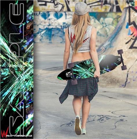 Akihabara - Decal Style Vinyl Wrap Skin fits Longboard Skateboards up to 10
