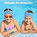HeySplash Swimming Headband, Swimming Earplugs Ear Band Swimmer Ear Protection Kids Ear Plugs, Neoprene Ear Guard and Hair Guard for Kids Toddlers, Hold Earplugs in, S, Full Light Blue Dolphin