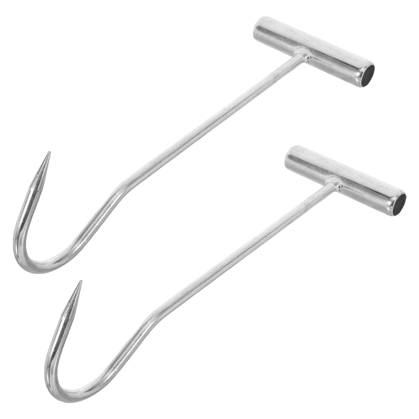 Extractor de tapas de alcantarilla con ganchos resistentes de acero 8
