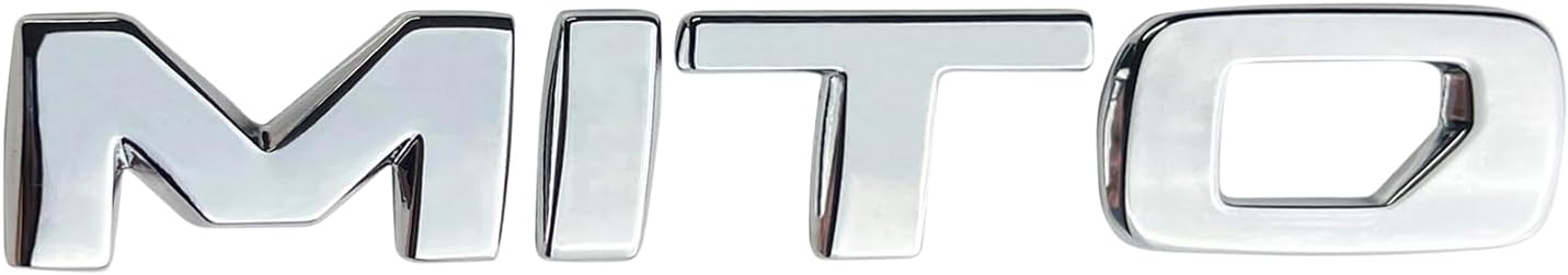 Metal Raised Logo Tailgate Insert Letters Rear Emblems with Adhesive Insert for Alfa Romeo Mito Tailgate Letters Emblems Accessories New Silver