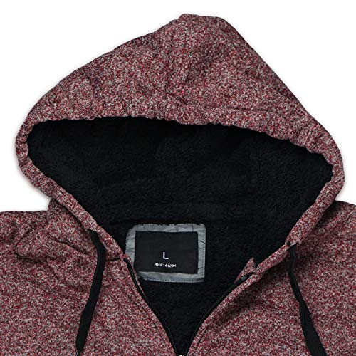 Image of Gary Com Heavyweight Sherpa Hoodies for Men, Thick Fleece Lined Full Zip Up Winter Warm Sweatshirts Work Jackets