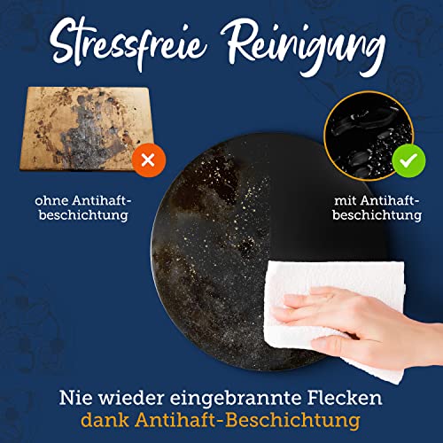 Esprevo Pizzastein für Gasgrill und Backofen rund 33 cm, 3er Set