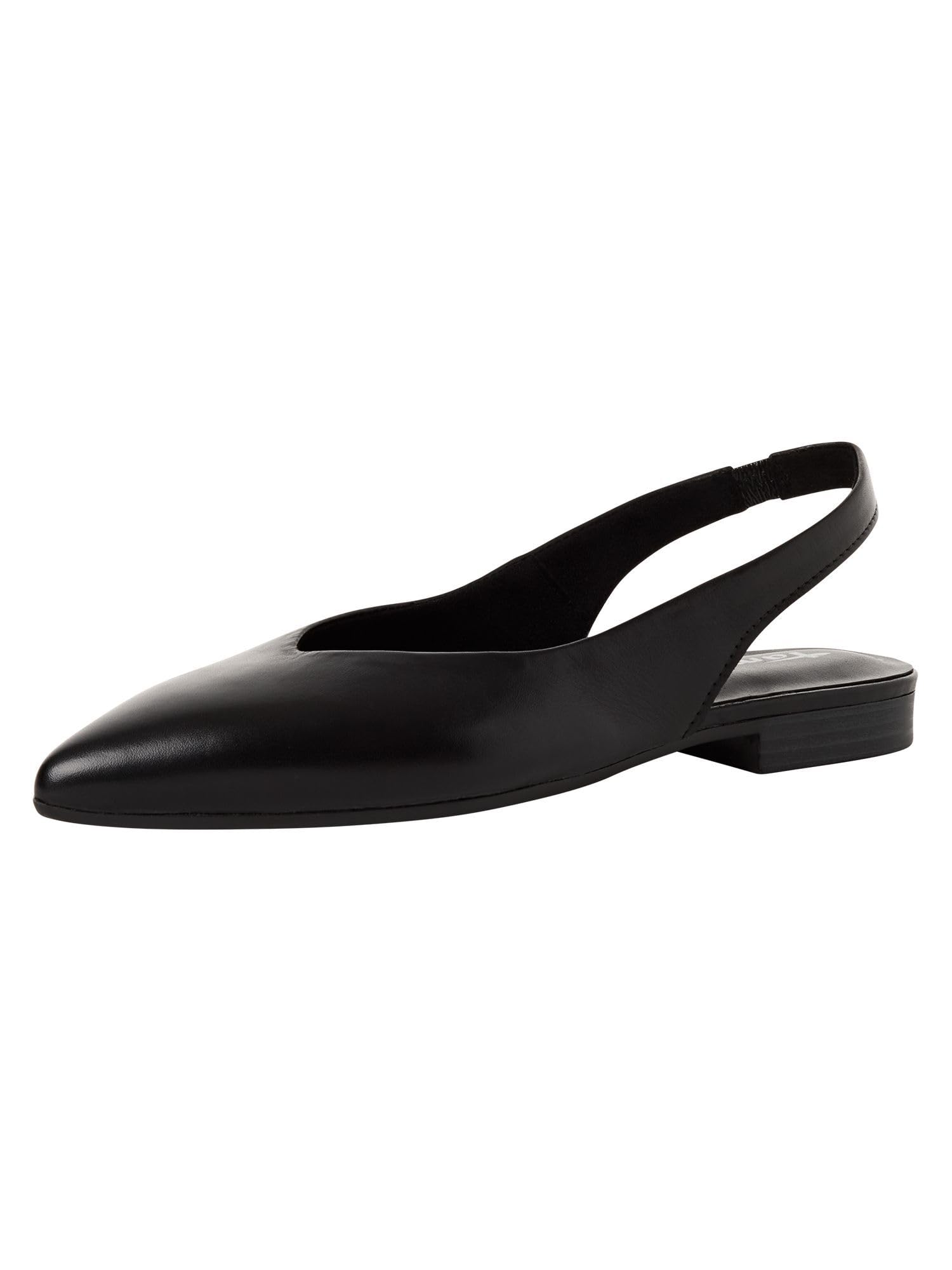 Tamaris Women's slingback pump with block heel Leather black 8 UK