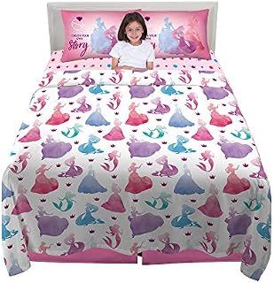 Franco Kids Bedding Super Soft Sheet Set, 4 Piece Full Size, Disney Princess