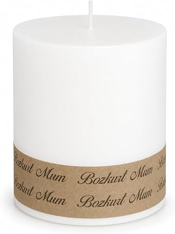 Bozkurt Mum Silindir Mum 7cm  ap X 7cm Boy Dev Mum 7 Cmx 7cm Silindir Mum 7x7 Cm mum7x7 BEYAZ [Enerji S n f  A] beyaz