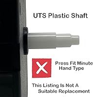 Vista 5 de Mecanismo de movimiento de péndulo de cuarzo alemán UTS Euroshaft de repuesto (eje de 0.433 in, adecuado para caras de reloj de 0.079 in de grosor)