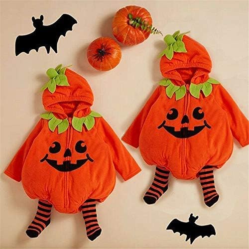 oneflow Newborn Toddler Baby Girl Boy Halloween Pumpkin Costumes Cute Hooded Romper Jumpsuit Outfit Clothes - Image 7
