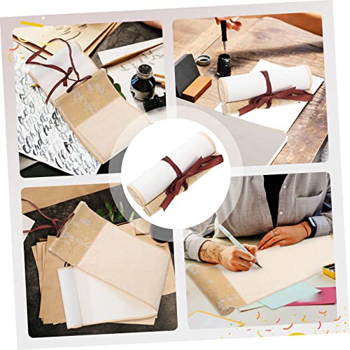 Uldigi 4Pcs Scroll Rice Paper Scroll Office Decor Asian Decor Japandi Decor Blank Scroll Banner Decorative Scroll Wall Hanging Blank Xuan Paper Scroll Blank Scroll Wall Scroll The Fabric #TOP2